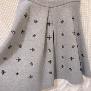 Flirty scuba skirt with beading